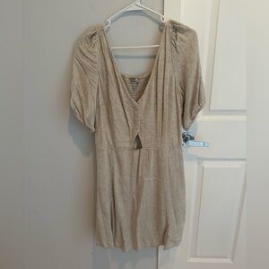 Abercrombie & Fitch Khaki cut-out dress, size MT